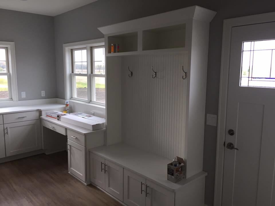 Burlington luxury home with laundry room storage