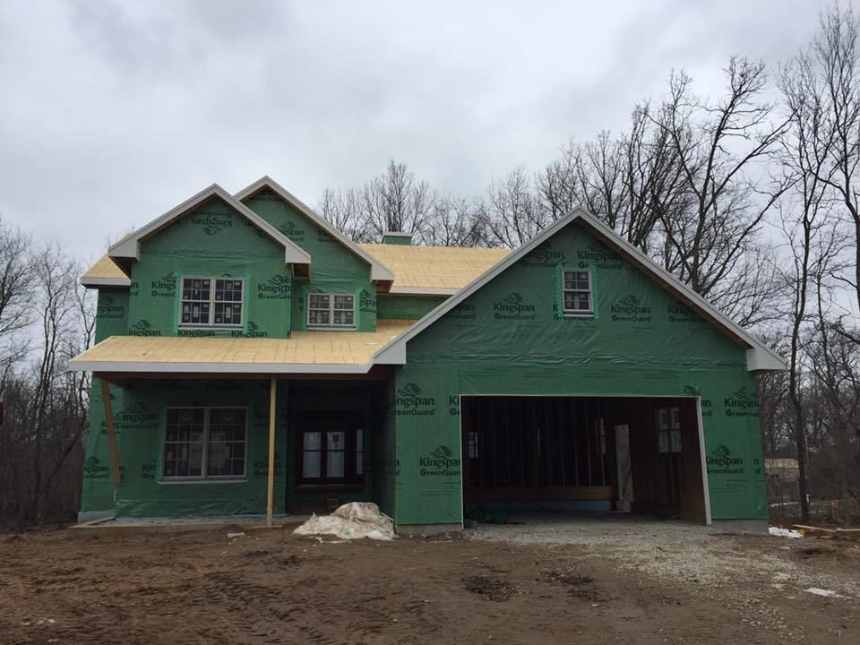 This two story house is under construction Two Story House Construction