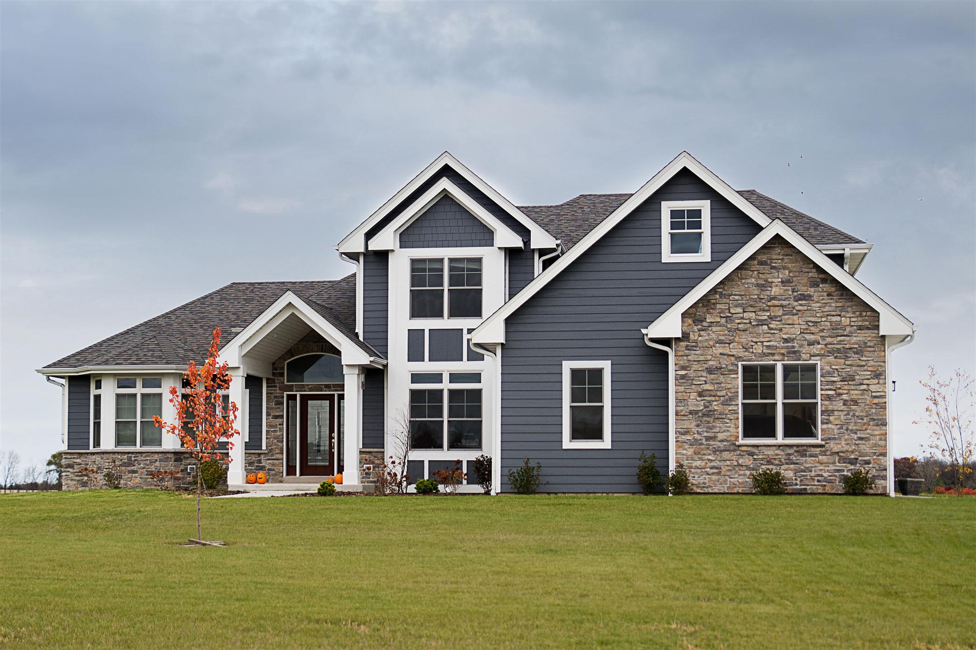 A custom two story home design in Wisconsin WI Custom Home Design