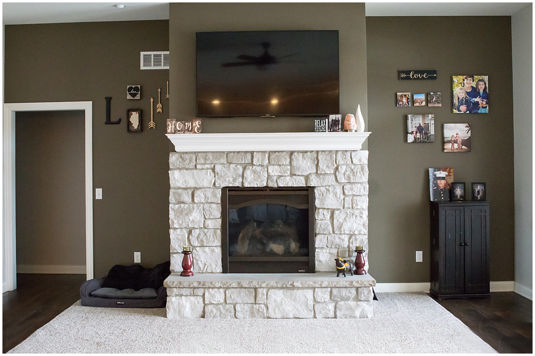 The perfect place to watch the game on Sunday and the news on Monday WI Living Room Design