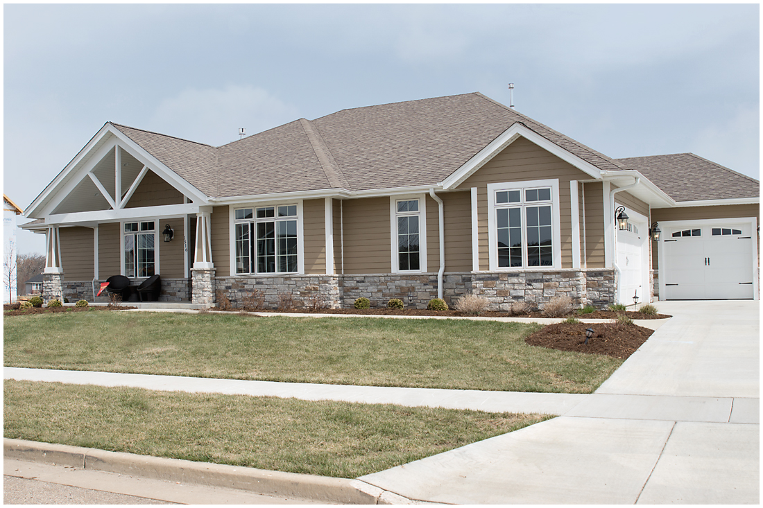 This Caledonia family loves the look of their ranch home's exterior Custom Ranch Home Exterior